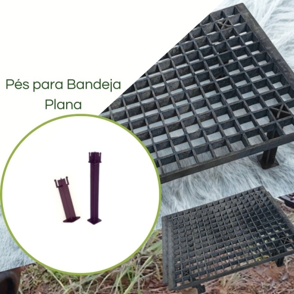 Pés para Bandeja Plana 30x300mm - Kit c/ 40 peças