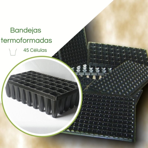 Bandeja Termoformadas T45A Células - Caixa c/ 50pç