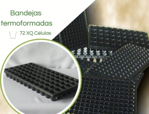 Bandeja Termoformadas  XQ 72 Células - Caixa c/ 200pç