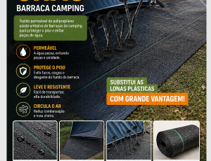 Rafia De Solo Preta  Para Camping Jardim Horta
