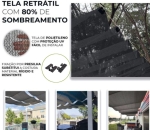 Tela Retrátil para Quintal Preta 80% Sombreamento