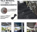 Tela Retrátil para Quintal Preta 80% Sombreamento