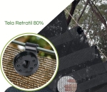 Tela Retrátil para Quintal Preta 80% Sombreamento