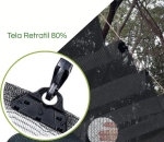Tela Retrátil para Quintal Preta 80% Sombreamento