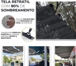 Tela Retrátil para Quintal Preta 80% Sombreamento