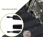 Tela Retrátil para Quintal Preta 80% Sombreamento