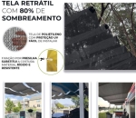 Tela Retrátil para Quintal Preta 80% Sombreamento