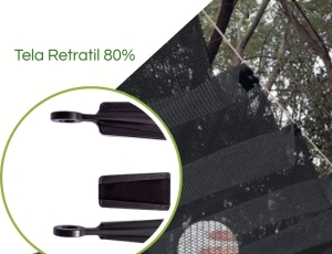 Tela Retrátil para Quintal Preta 80% Sombreamento