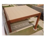 Tela Shade 90% Sombreamento Bege Reforçada - Cobertura Garagem Pergolado Piscina Área Externa M2