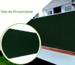 Tela Decorativa Privacidade para Cerca Verde com Bainha para Muros Varandas