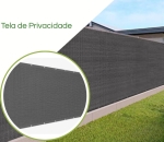 Tela Decorativa Privacidade para Cerca Prata com Bainha para Muros Varandas