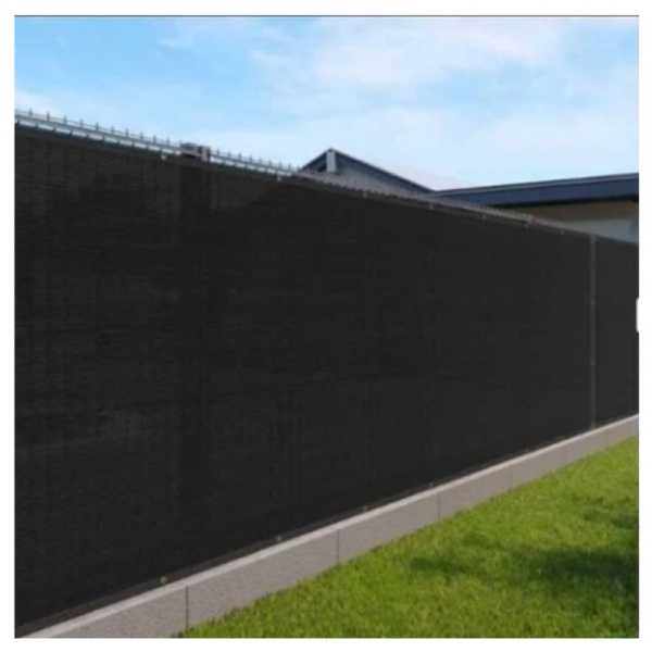 Tela Decorativa Privacidade para Cerca Preto com Bainha para Muros Varandas