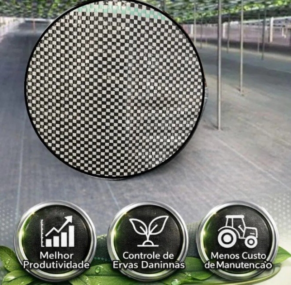 Rafia De Solo Carijó Preto Branco Com Ilhós - Barraca Acampamento