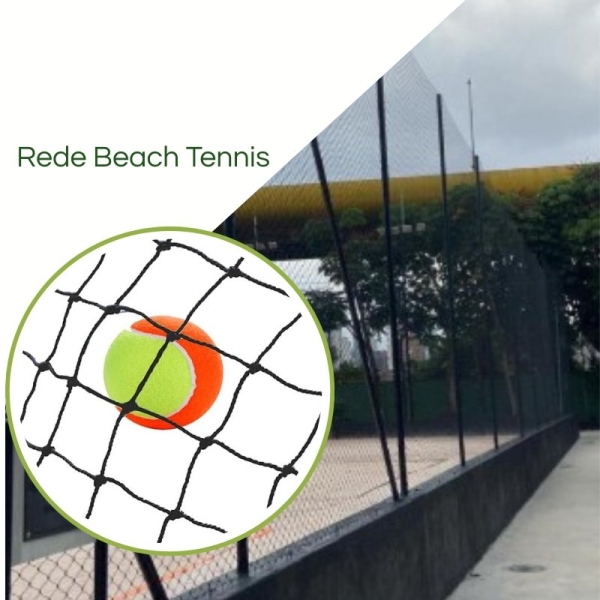 Rede de Proteção Esportiva para Tênis e Beach Tennis - Nylon 4,50 x 4,50 