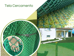 Tela Cercamento Malha 40/35mm Verde