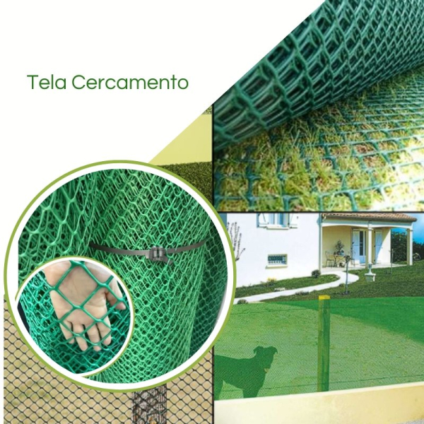 Tela Cercamento Malha 40/35mm Verde