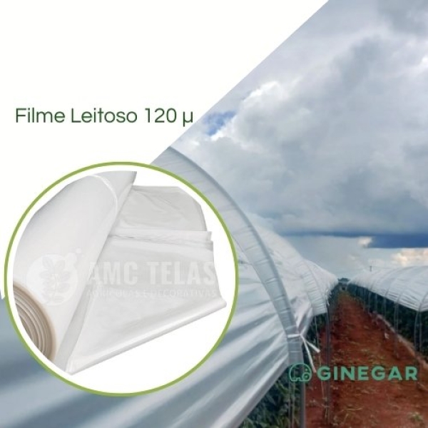 Filme Plástico LEITOSO 120 Micras - GINEGAR