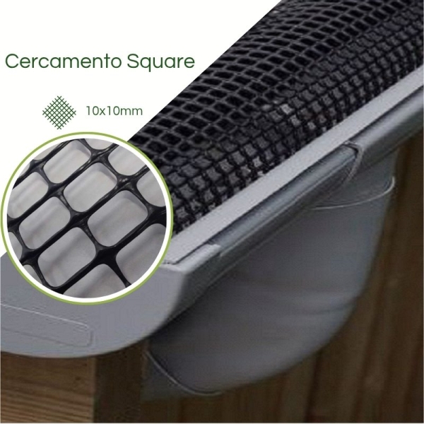 Tela para Cercamento SQUARE 10X10 PRETA