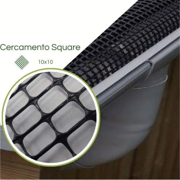Tela para Cercamento SQUARE 10X10 PRETA