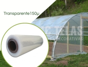 Filme Plástico TRANSPARENTE 150 Micras - GINEGAR
