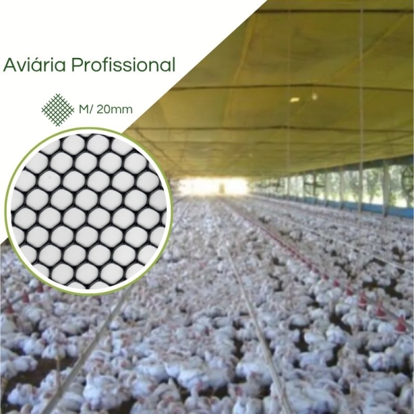 Tela Aviário Profissional touro nº4 Preta