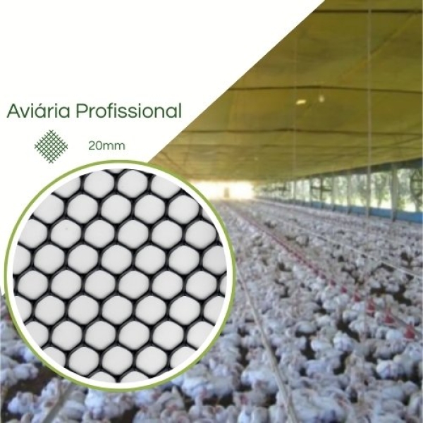 Tela Aviário Profissional touro nº4 Preta