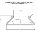 Perfil De Alumínio  Para Fixação de Telas e Lonas Estufas E Viveiros.- Barra de 3 metros 