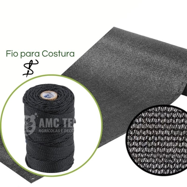 Linha Fio Torcido de  30/03 Preto - 150g