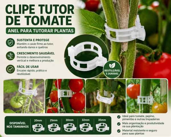 Clipe Tomate Anel De Tutoramento Tomate