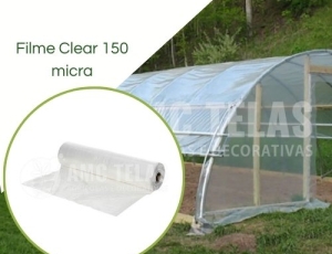 Filme Plástico TRANSPARENTE 150 Micras - Nacional 