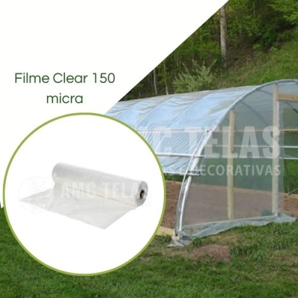 Filme Plástico TRANSPARENTE 150 Micras - Nacional 