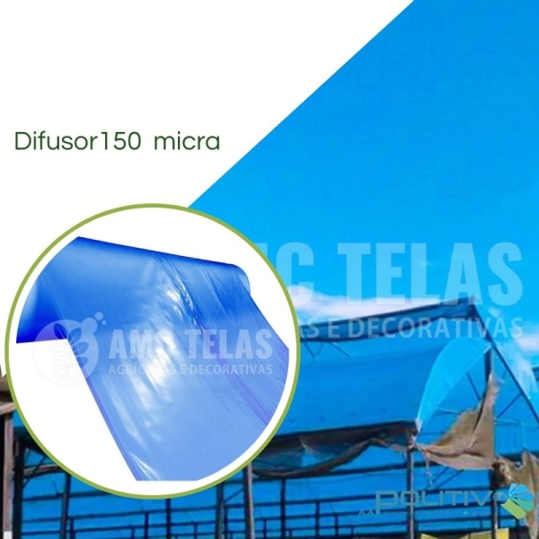 Filme Plástico Photo Seletive Thermico  150 Micras Blue/Azul - Politiv