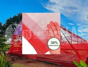 Tela Chromatinet Leno Vermelha 30% 