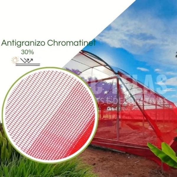 Tela Chromatinet Leno Vermelha 30% 