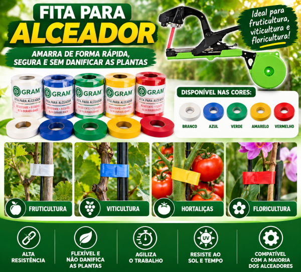Fita para Alceador  05 pacotes c/10 Rolinhos de 30 metros GramMax 
