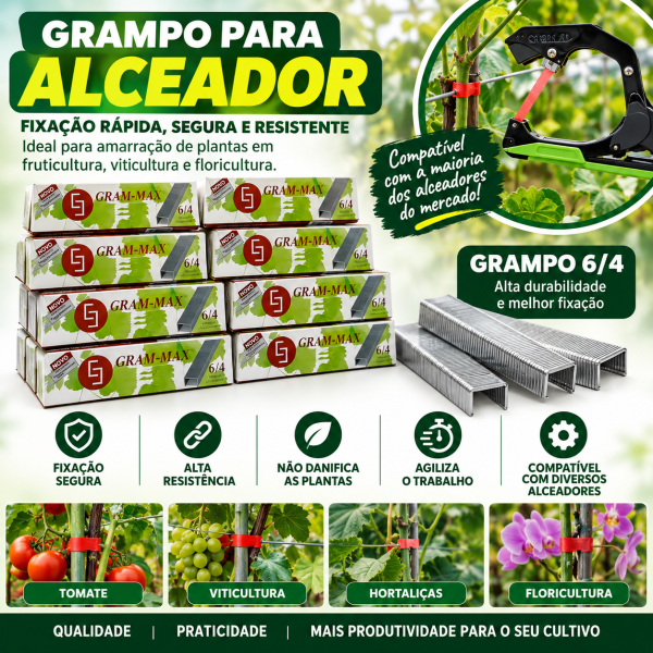 Grampos para Alceador GramMax 6/4B Caixa com 4.800 unidades