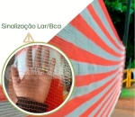 Tapume Tela Tecida Sinalização Laranja E Branco 1,20m x 50m  (Leve)