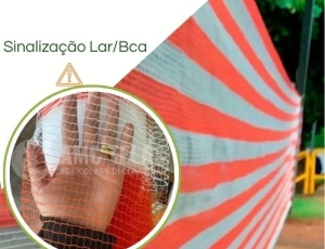 Tapume Tela Tecida Sinalização Laranja E Branco 1,20m x 50m  (Leve)