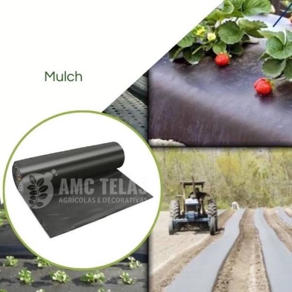 Lona Mulching Cobertura de Solo Preto/ Preto