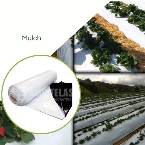Lona Mulching Cobertura de Solo Preto/Branco 