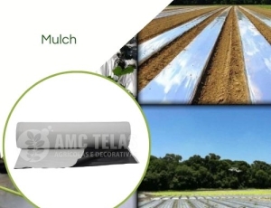 Lona Mulching Cobertura de Solo Preto/Prata