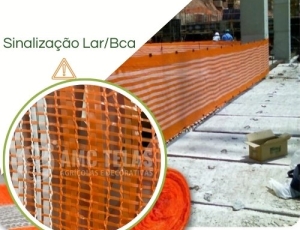 Tapume Tela Sinalização Laranja E Branco 1,20m x 50m  Pesada   