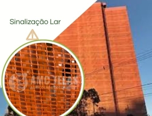 Tapume Tela Sinalização Laranja  1,20m x 50m  Pesada   