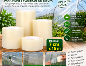 Fita Adesiva Reparadora Filme Plástico Estufa 7cmx15m