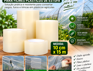 Fita Adesiva Reparadora Filme Plástico Estufa 10cmx15m
