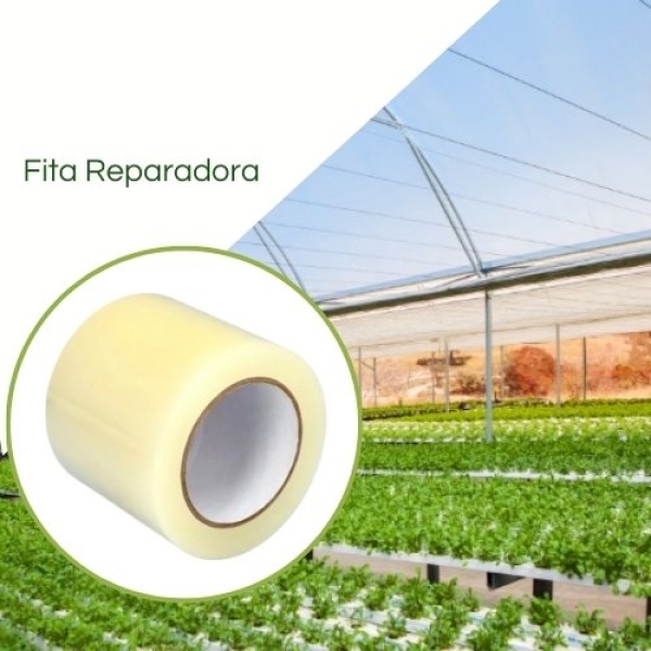 Fita  Reparadora 14cm X 10m de Filmes Plásticos Estufa