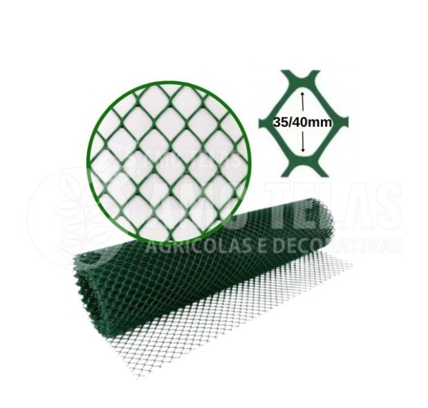 Tela de Proteção Viveiro EB3 Malha 35/40mm VERDE