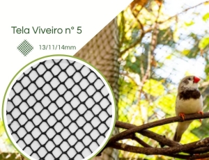 Tela Plástica Viveiro 1/2' Pesada N° 5