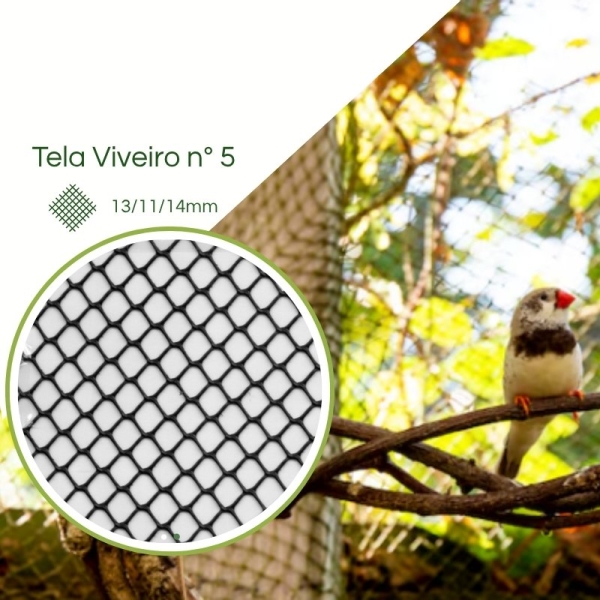 Tela Plástica Viveiro 1/2' Pesada N° 5