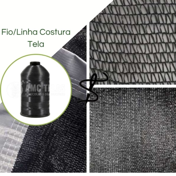 Linha Fio P/ Costura de Monofilamento Preto  